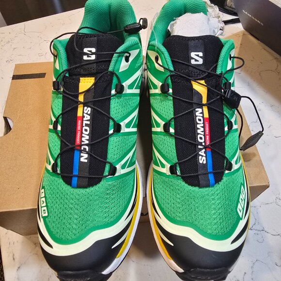 Salomon XT-6 Men's Bright Green Sulphur 475831 Hiking Trail Mens Size 10.5 NEW - Picture 3 of 15
